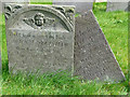 SK6929 : Hickling Churchyard - slate headstones by Alan Murray-Rust