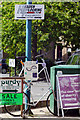 SD9927 : Advertising signs near the Valley Road car park, Hebden Bridge by Phil Champion