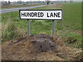 TM0564 : Hundred Lane sign by Geographer