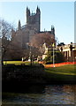 ST7564 : River view of Bath Abbey by Jaggery