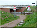 SK6736 : Low bridge warning signs by Alan Murray-Rust