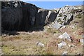 SS1345 : Former quarry, Lundy Island by Philip Halling