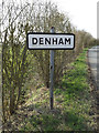 TM1972 : Denham Village Name sign by Geographer