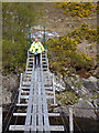 NH3355 : Suspension footbridge over the River Meig by Oliver Dixon