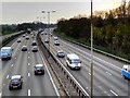 TQ0077 : M4 West from the Footbridge at Langley by David Dixon