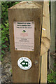 SS7986 : Footpath waymarker, Graig Fawr, Margam by eswales