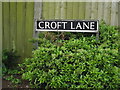 TM1180 : Croft Lane sign by Geographer