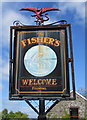 SN2016 : Faded Fisher's name sign, Whitland by Jaggery