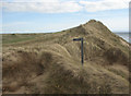 SS7881 : Bridleway signpost by the Kenfig coast by eswales