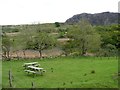 SH5449 : Picnic benches in Cwm Pennant by Christine Johnstone