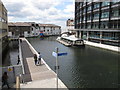 TQ2681 : Fleming - canal boat for business use in Paddington Basin by David Hawgood