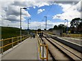 SJ8385 : Shadowmoss tram stop by Gerald England