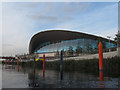 TQ3884 : Aquatics Centre from the river by Stephen Craven