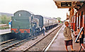 ST1629 : Bishops Lydeard station, West Somerset Railway with train, 1987 by Ben Brooksbank