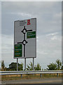 TL9929 : Roadsign near the Service Area by Geographer