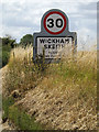 TM0969 : Wickham Skeith Village Name sign on Wickham Road by Geographer