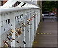 SK5737 : Love padlocks on the Wilford Suspension Bridge by Mat Fascione