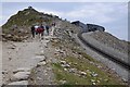 SH6054 : Walkers near Snowdon's summit by Philip Halling