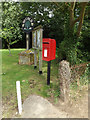 TM1570 : Church Street Postbox, Notice Board & Village sign by Geographer