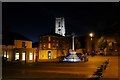 TF9129 : Floodlit Market Place, Fakenham by Philip Halling