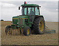 TA0313 : Mowing Rape Stubble on Elsham Hill by David Wright