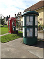 TM1763 : Debenham Village Notice Board & Telephone Box by Geographer