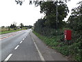 TM1171 : A140 Ipswich Road & White Horse Postbox by Geographer