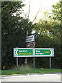 TM1164 : Roadsigns on the A140 Ipswich Road by Geographer