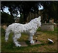 TL8563 : Wolf sculpture, St Mary's churchyard, Bury St Edmunds by Christopher Hilton