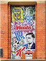 SJ8498 : Manchester Icons in Tile Mosaic by David Dixon