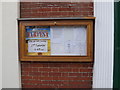 TM1763 : Debenham United Reformed Church Notice Board by Geographer