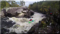 NN7359 : Running the crux rapid on the Upper Tummel by Andy Waddington