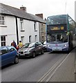 SW7834 : Tight squeeze on Helston Road, Penryn by Jaggery