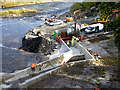 NY9464 : Fish pass under construction at Hexham by Oliver Dixon