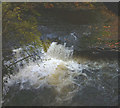 SD5086 : Waterfall below Force Bridge, River Kent by Karl and Ali