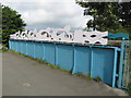 NY0130 : Coast to Coast Themed Art Work on a Bridge Parapet in Cumbria by Andrew Tryon