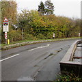 SO0291 : Western approach to Caersws level crossing by Jaggery