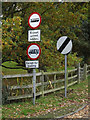 TM0532 : Roadsigns on Coles Oak Lane by Geographer