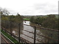 ST6867 : River Avon from former railway bridge by David Hawgood