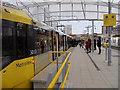 SJ8499 : Manchester Victoria Metrolink Stop, Platform D by David Dixon