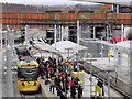 SJ8499 : Passengers Disembarking at Metrolink Platform D, Manchester Victoria Station by David Dixon