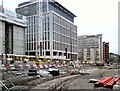 SJ8398 : New tramline construction at St Peter's Square by Gerald England