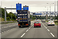 SE2327 : Eastbound M62 Junction 27 by David Dixon