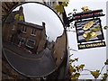 SP3127 : The Chequers inn sign and mirror by Philip Halling