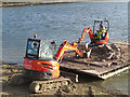 SP9113 : Repairing Startops Reservoir (14) Unloading the Rocks by Chris Reynolds