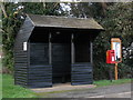 TF1406 : Bus shelter, post box and parish noticeboard, Etton by Paul Bryan