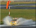 J3775 : Puddle, Belfast City Airport (January 2016) by Albert Bridge