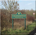 TL1814 : Wheathampstead Village Name sign by Geographer