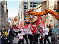 SJ8497 : Dragon Parade on Princess Street by David Dixon