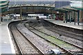 NY4055 : South View Carlisle Train Station at Platforms 3 and 4 by Garry Cornes